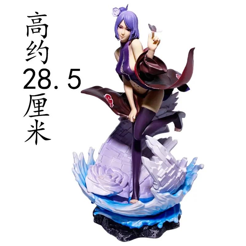 28CM Naruto Konan Figure Akatsuki Anime Action Figure Konan Figurine PVC Statue Model Kids Toys Gifts