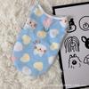 Pet dog dog clothes cat print flannel vest small dog teddy