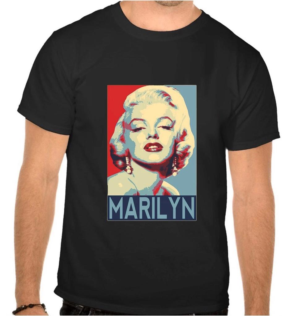 Unisex Tees 100% cotton Men's Women's MARYN MARLI MONROE BLACK T-SHIRT -1059-