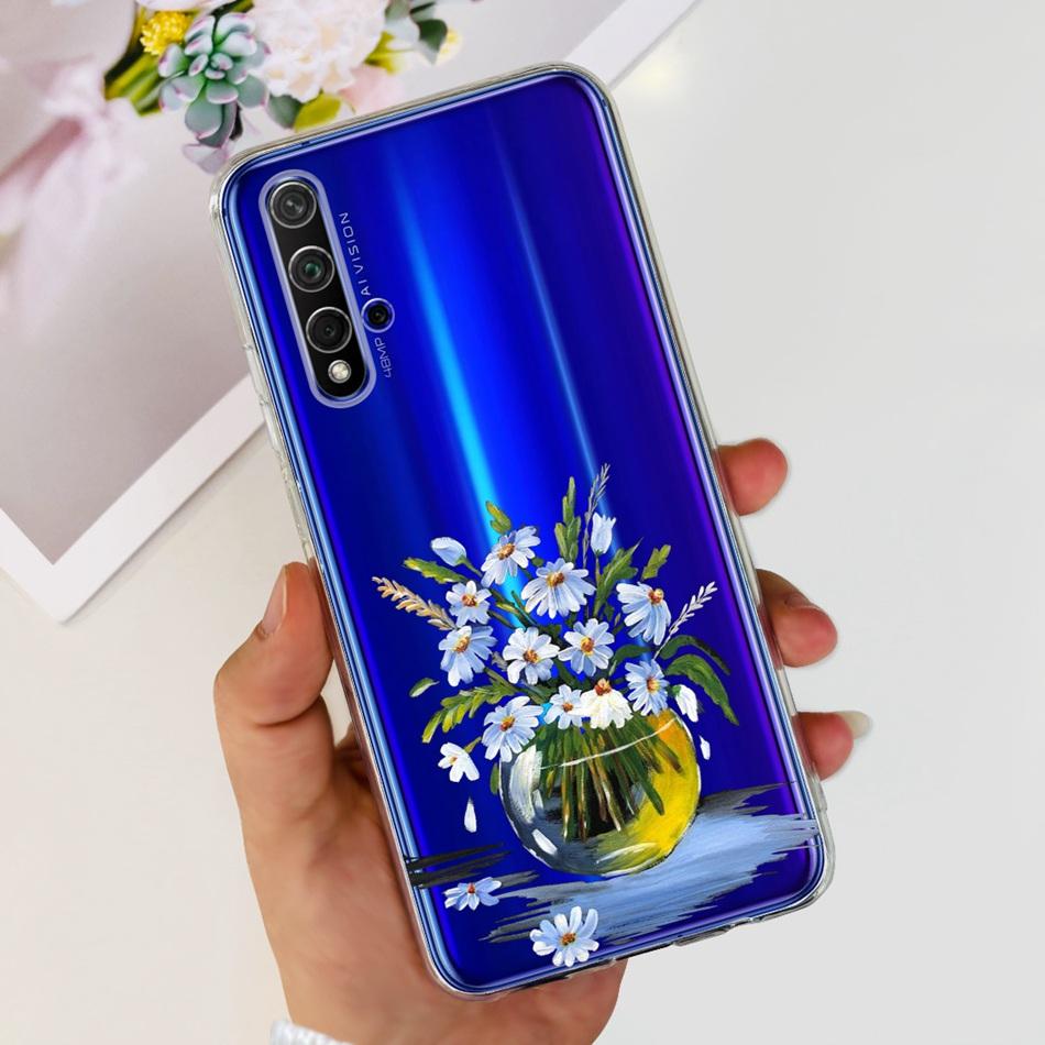 For Huawei Nova 5T Phone Case Nova5T YAL-L21 YAL-L61 YAL-L71 Elegant Printing Soft Silicone Clear TPU Slim Cases