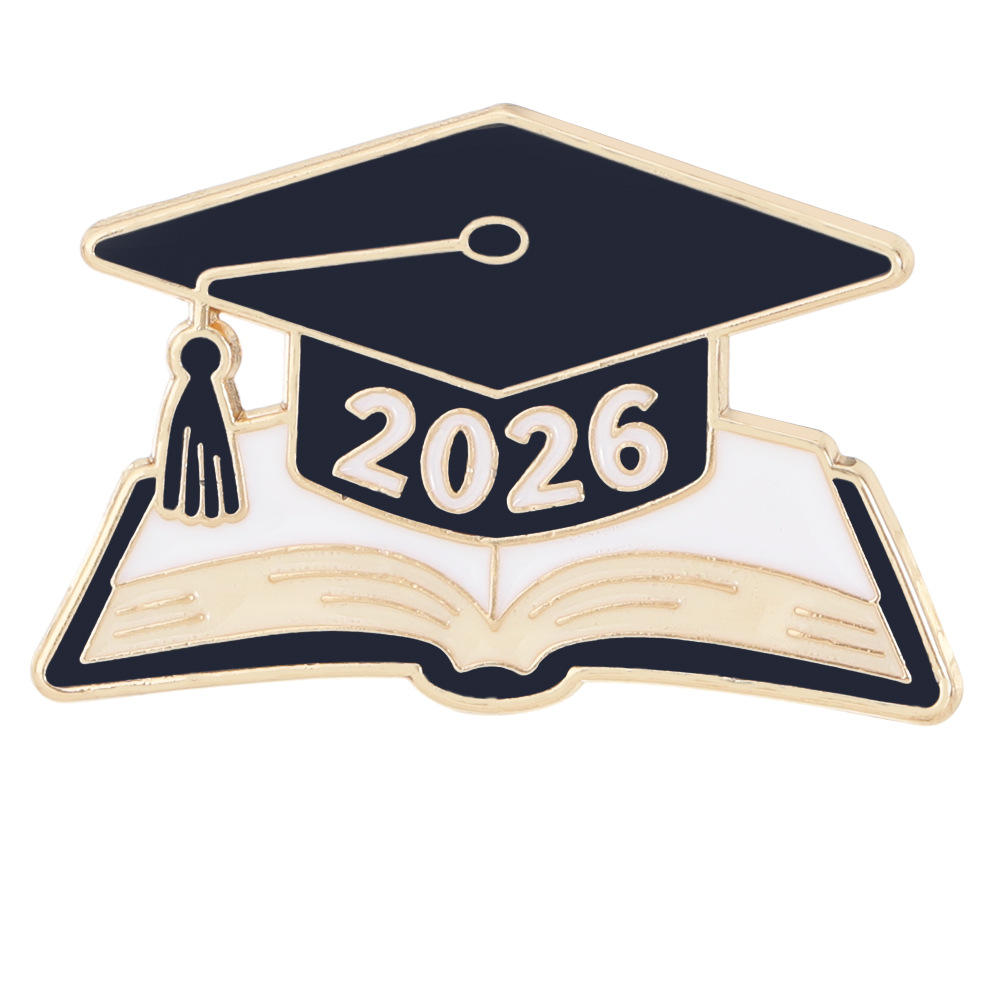 Class of 2026 Graduation Enamel Pin Graduation Cap Brooch Badge for Backpack Clothing Accessories Jewelry Gift Women Men Student