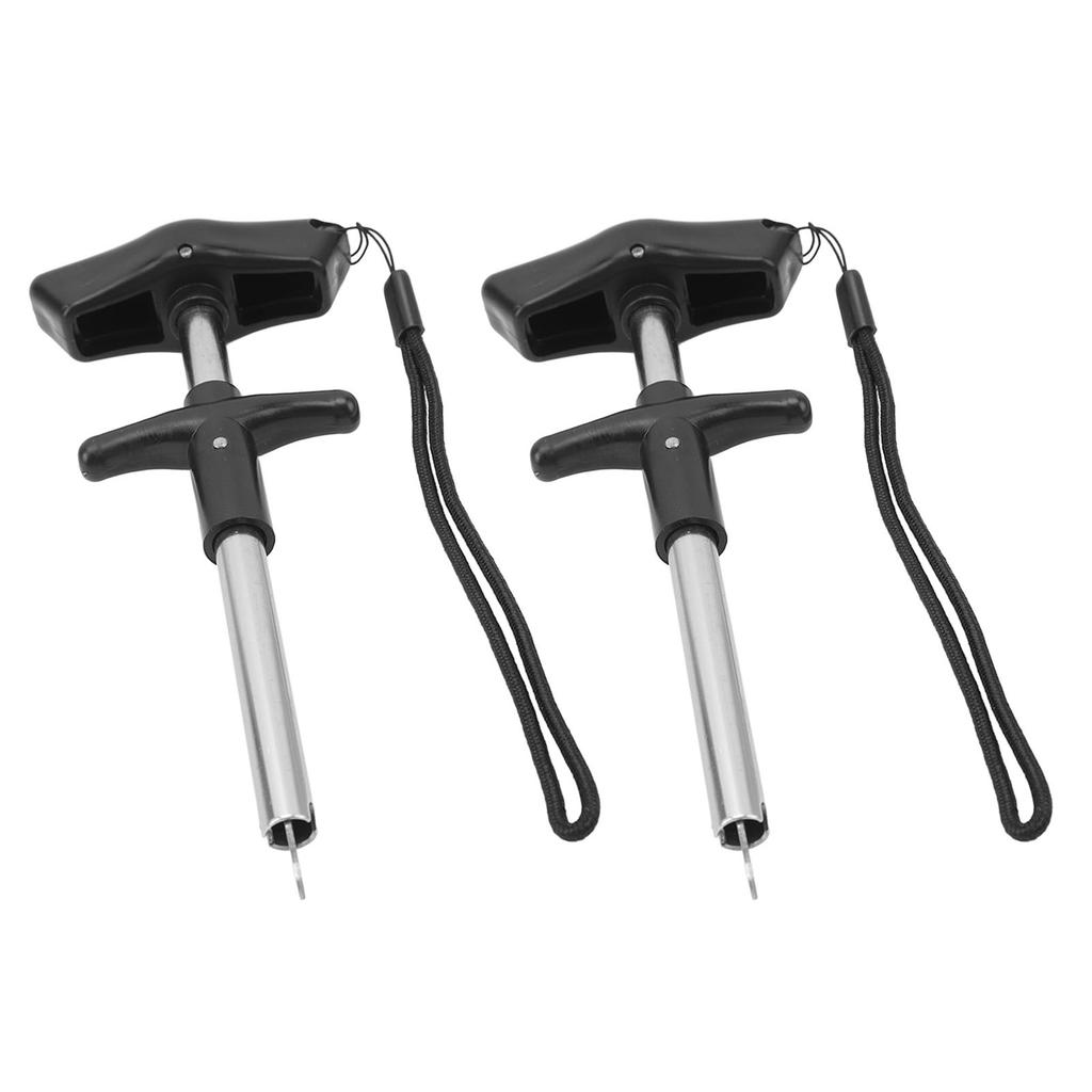 2pcs Easy Fish Hook Remover T Shape Fish Hook Separator Tools Portable Easy Reach Aluminum Fishing Hooks Extractor