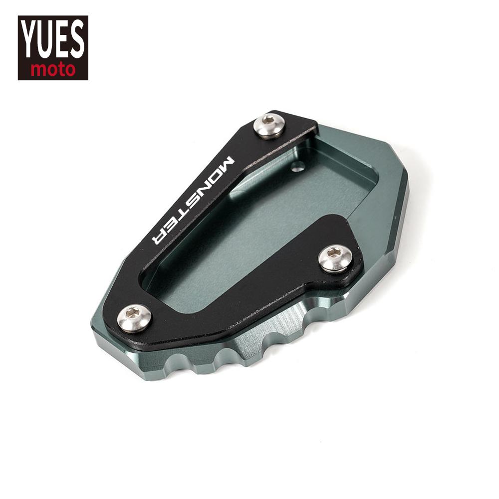 

Motorcycle Accessories Kickstand Foot Side Stand Extension Pad Support Plate For Monster 696 697 795 796 821 1200 серый