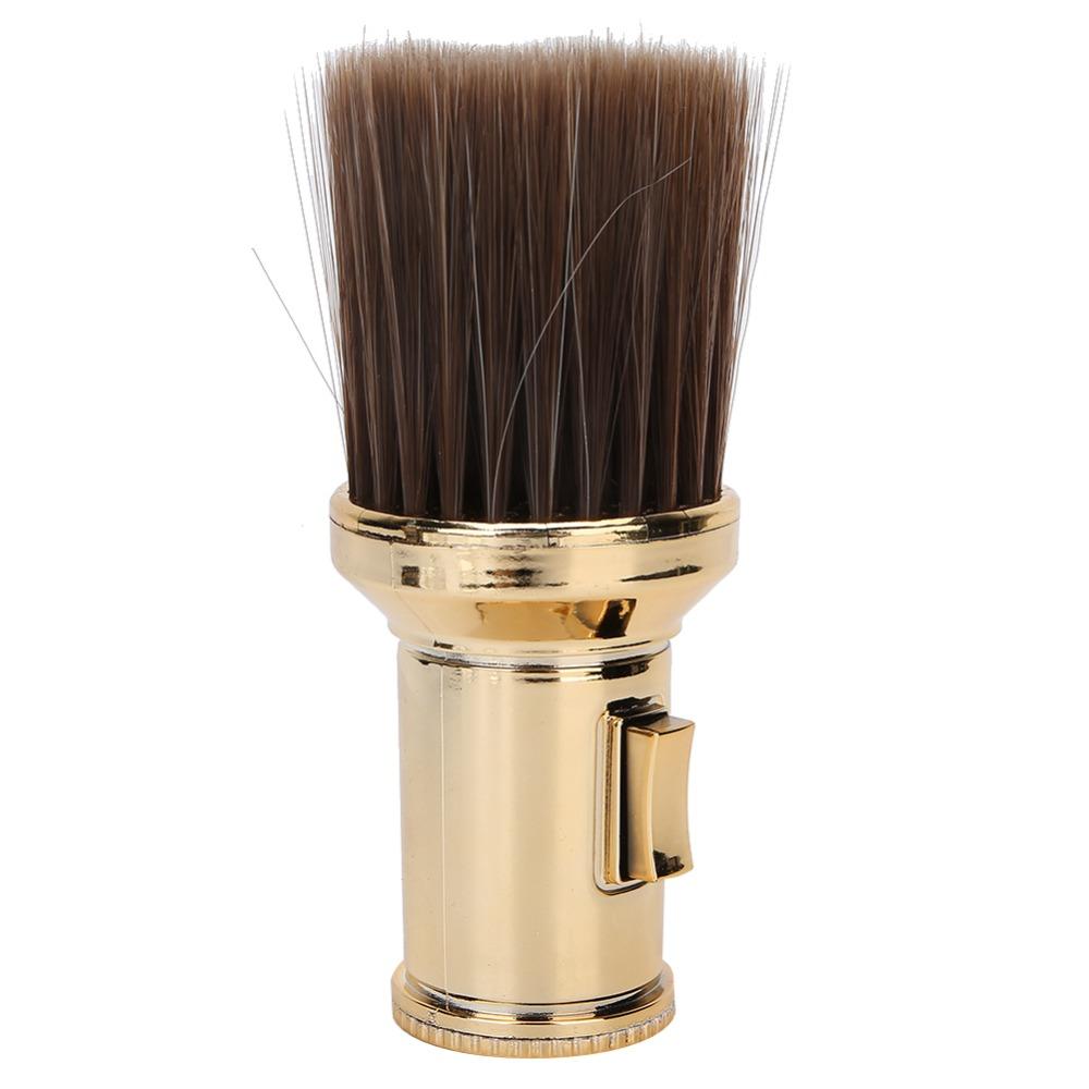 Gold Color Neck Duster Brush Light Hair Brush Barber Shop Brush Beard Shaving Brush Men Grooming