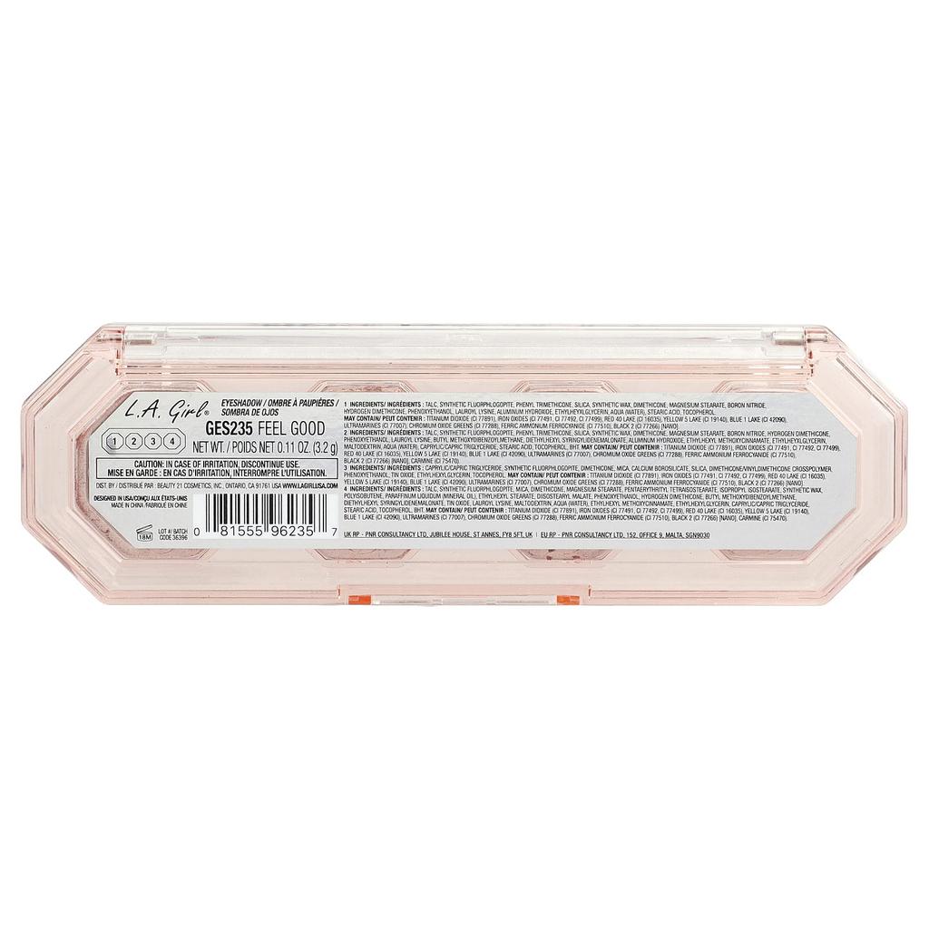 L.A. Girl, 4-Play Eyeshadow Palette, GES235 Feel Good, 3.2g (0.11oz)
