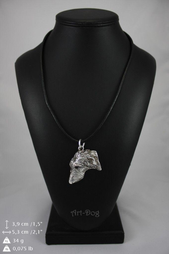 Deerhound, Scottish Deerhound - Necklace with dog, silver-plated pendant for dog fan, unique jewelry by Art-Dog brand