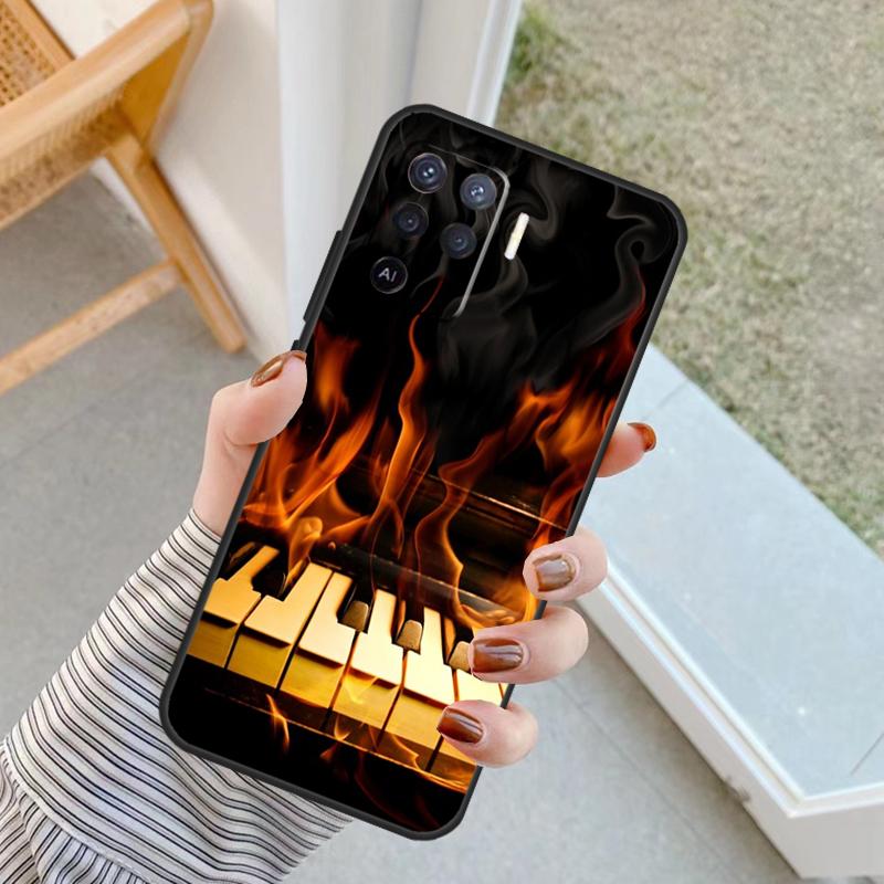 

Music Piano Elegant Case For Oppo A18 A78 A98 A38 A58 A60 A80 A40 A96 A76 A16 A94 A74 A54 A15 A17 A57 A77 A5 Pro OPPO A77 5G