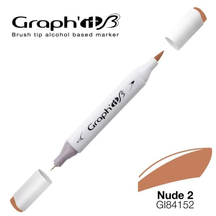 Marqueur à alcool - GRAPH'IT - Graph'It Brush Marker - Nude 2 - Pointe extra-fine 0.5 mm - Indélébile