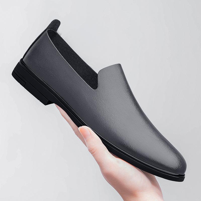 Genuine Leather Men Footwear Slip On Office Man Formal Shoes Wedding Party Men Dress Shoes Breath Driving Lazy Loafers Moccasins