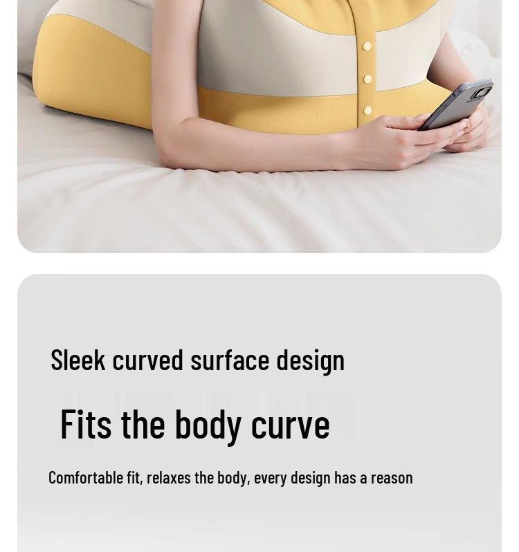 Memory Foam Prone Pillow: Bedside Cushion for Stomach Sleeping, Lumbar & Neck Support, Phone Use, and Reading