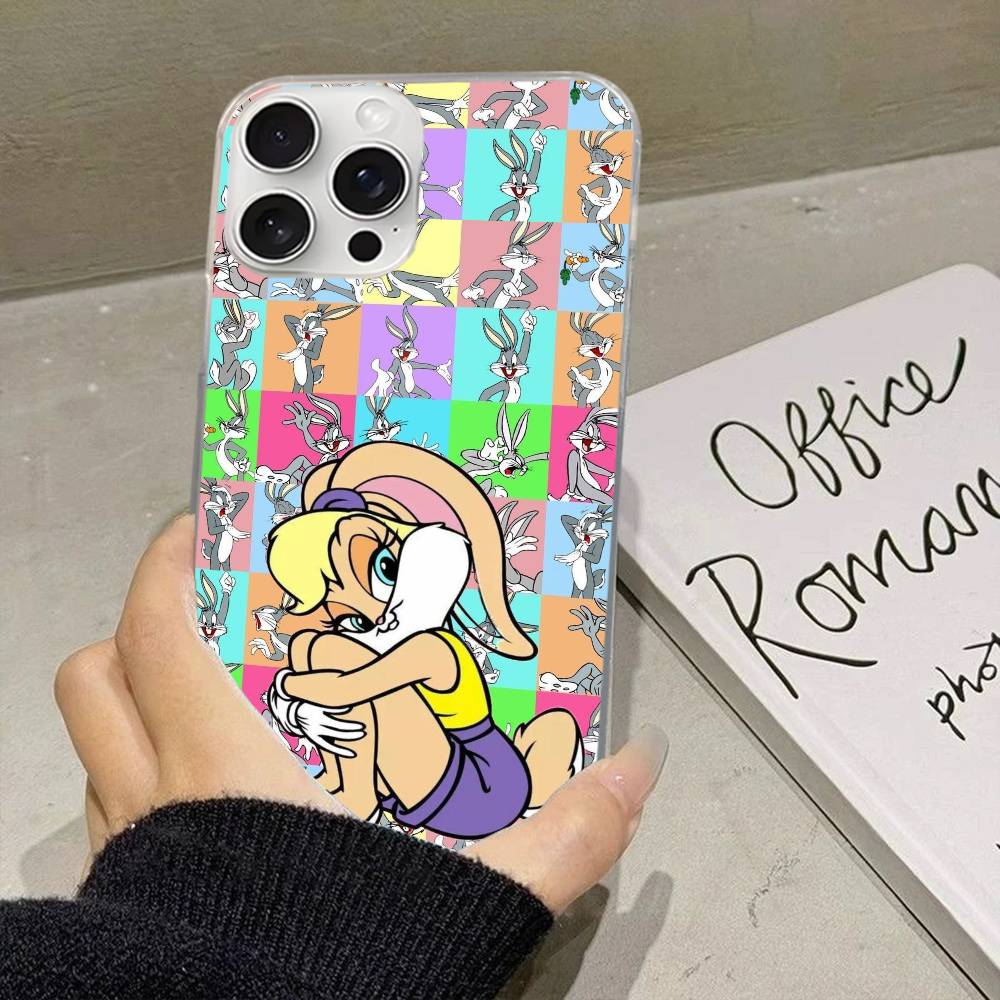 

Cartoon Lola Rabbit BBunnys Phone Case For iPhone 17 16 15 14 13 12 11 Plus Pro Max Satin Colorful Glossy Cover iPhone 15 plus