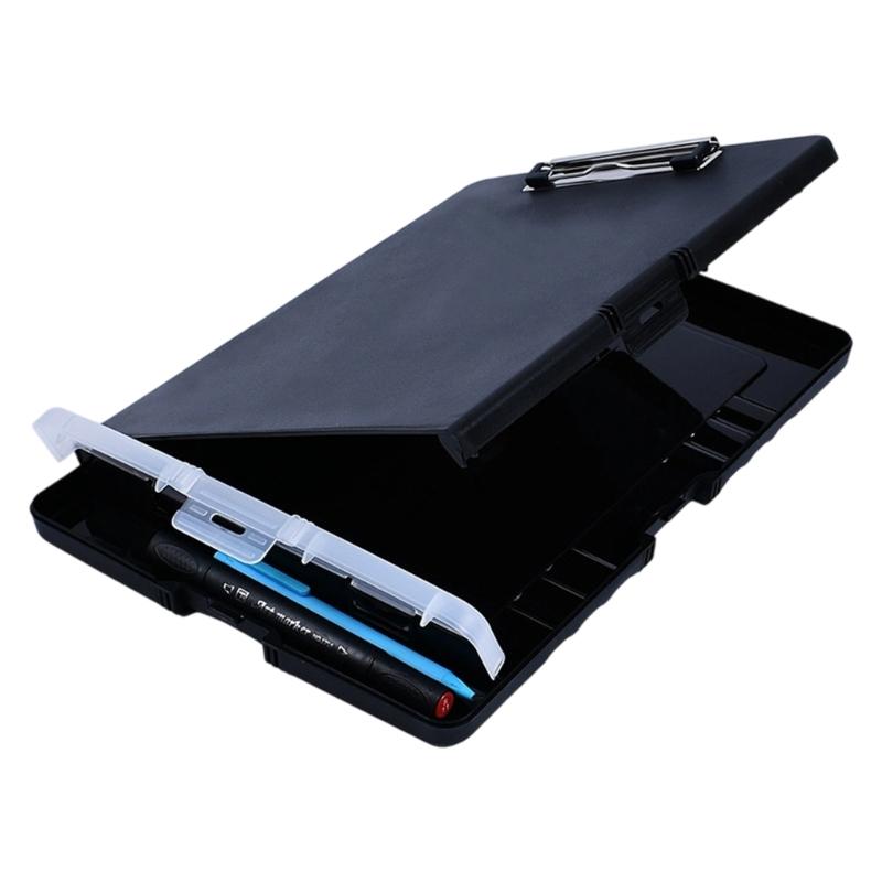Multipurpose Document Case with Clipboard Water Resistant File Organiser Dustproof File Storage Case with Writing Boad