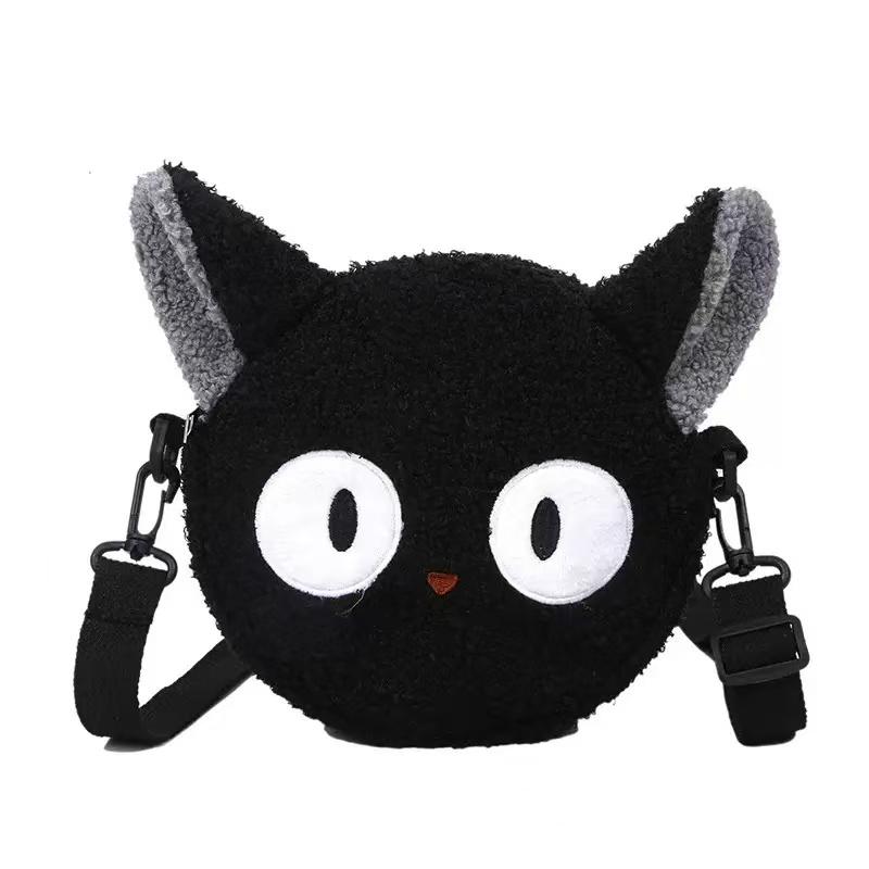 Cute Lamb Wool Crossbody Bag, New Cartoon Plush Shoulder Bag, Fashion Casual Student Messenger Bag for Girls