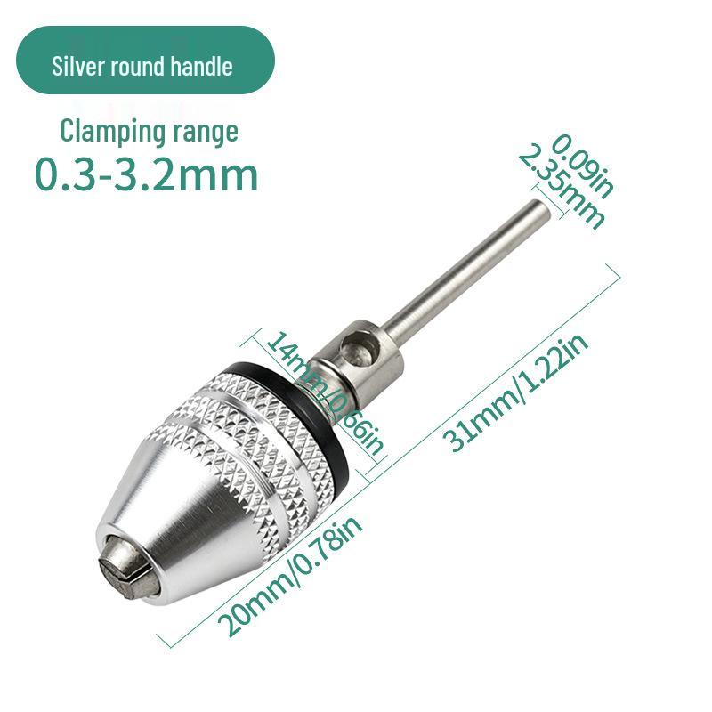 Self-Centering Electric Grinder Chuck with Three-Jaw Twist Drill Bits