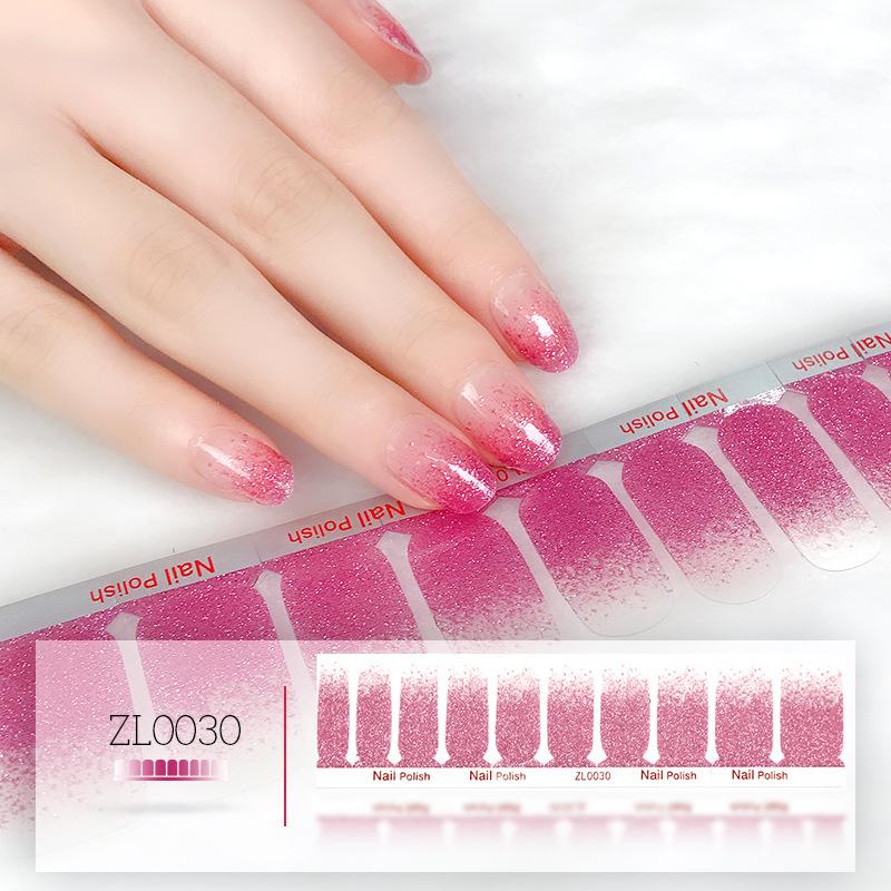 Film o lakierze do paznokci Beauty Nail Polish 20 naklejek do zdobienia paznokci Nowe naklejki na paznokcie w odcieniu różu cebulowego Naklejki do zdobienia paznokci