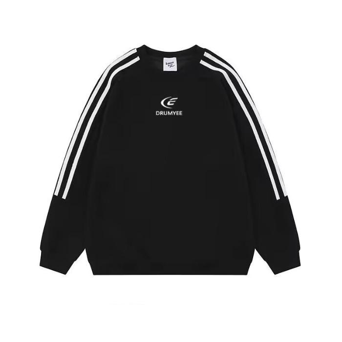 

Милая и классная толстовка с круглым вырезом и тремя полосками для женщин на весну и осень, свободный тонкий топ в стиле ретро с длинными рукавами для пар для женщин 2XL