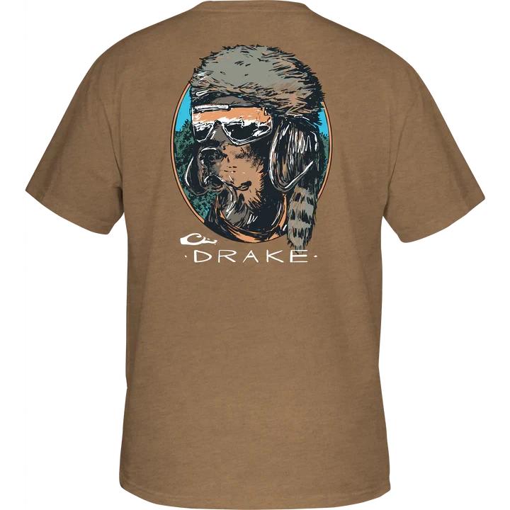 Drake Waterfowl Kids Youth kids boys T-Shirt - Pop Art Coonskin Cap Short Sleeve Design 100