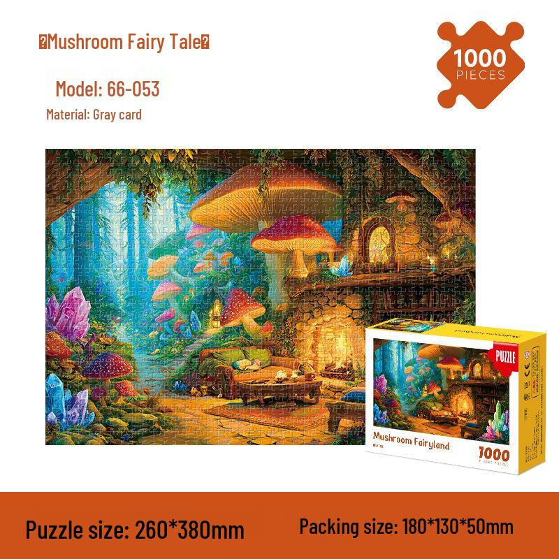1000-Piece Cartoon Jigsaw Puzzle for Adults and Kids - Challenging Educational Stress Relief Toy Gift
