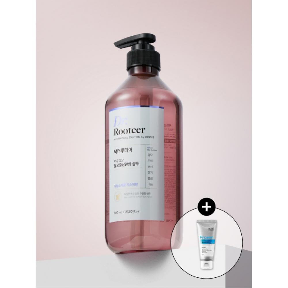 Kerasys Dr.lutier Шампунь против выпадения волос с жасмином 800 мл + Black Foret Cool Освежающий шампунь для глубокого очищения против выпадения волос 60 мл Дополнительный подарок NONE