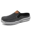 Summer loafers large size casual men's shoes light foot cover half drag outside wear one pedal driving lazy shoes men