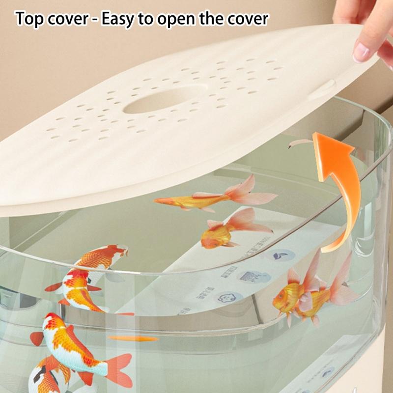 Dispensator de șervețele inovator în stil acvariu, cu capac detașabil pentru decorare cu plante sau pești, întreținere fără efort, accesoriu pentru decorarea casei și biroului