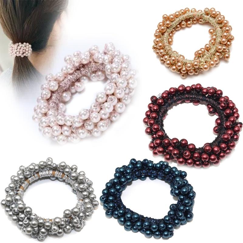 Women Rubber Hair Ties Elastic Ropes Ponytail Holder Hair Girl Hair