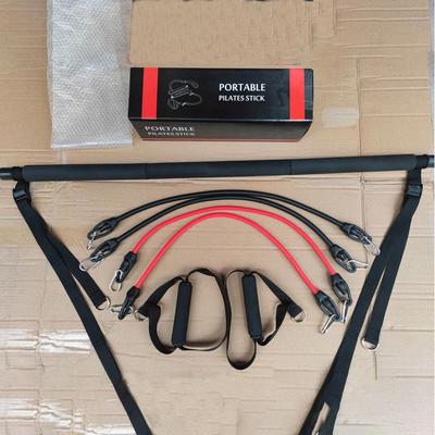 Multifunctional Yoga & Pilates Bar with Stretch Bands for Home Fitness and Squat Assistance