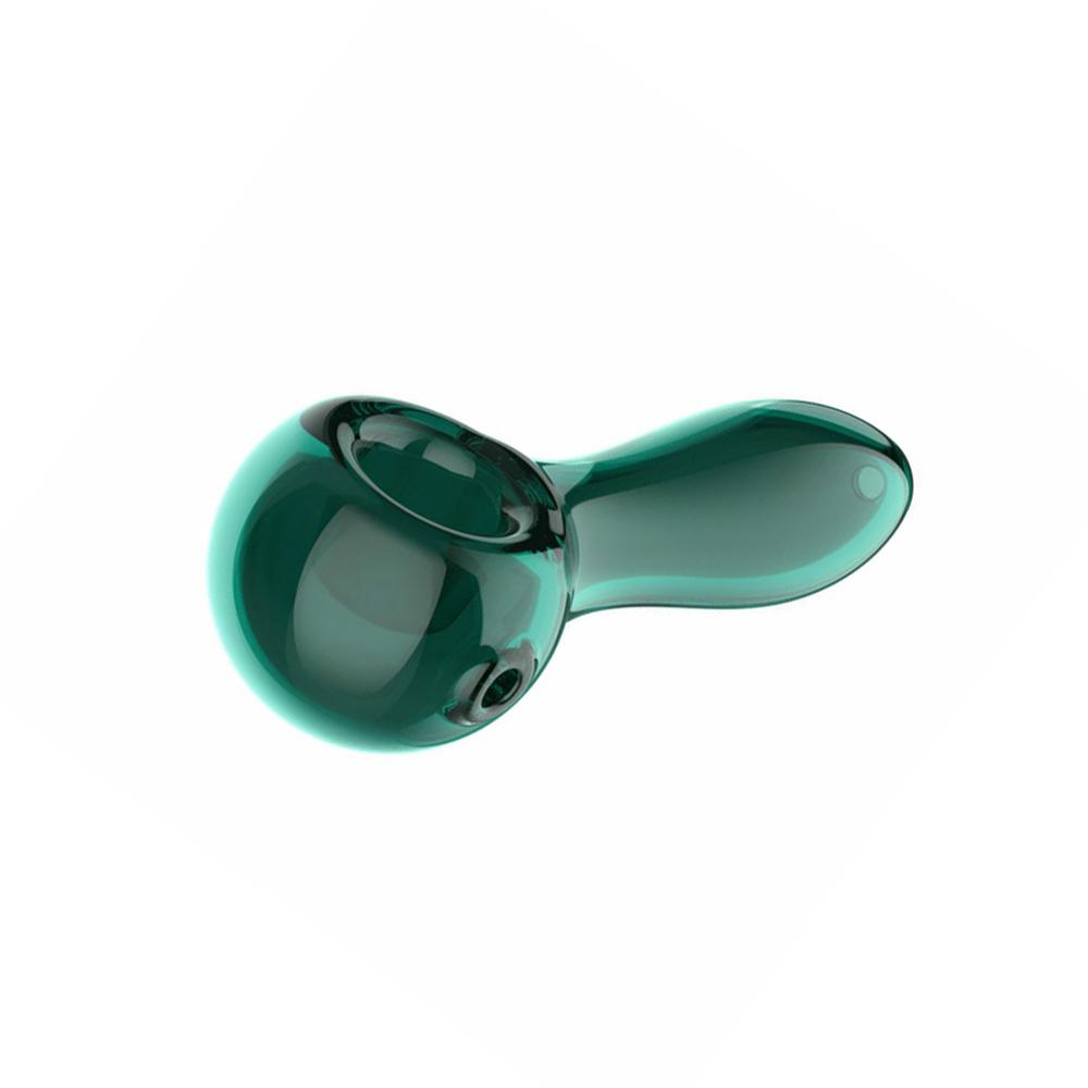 4" Mini 7Hole Glass Smoking Pipe Glass Spoon Smoke Pipes Green Bowl Pipe