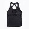 Women's U-shaped Vest Quick-Drying Sleeveless Fitness Running Nude Beauty Back Yoga Vest Female Bodybuilding Tank Top Sports Bra Built-in Chest Pad