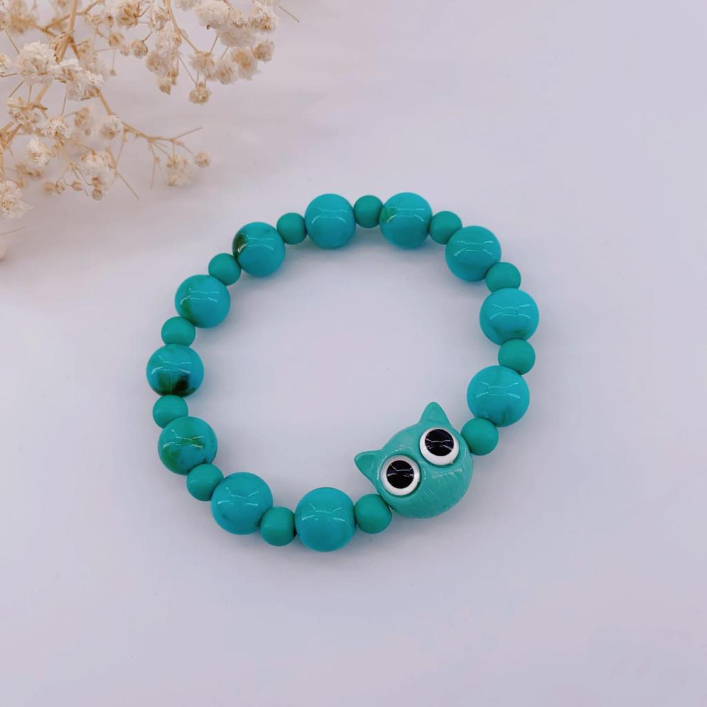 Sweet Cool Cat Unisex Beaded Bracelet - Niche Design Gift for Couples & Best Friends