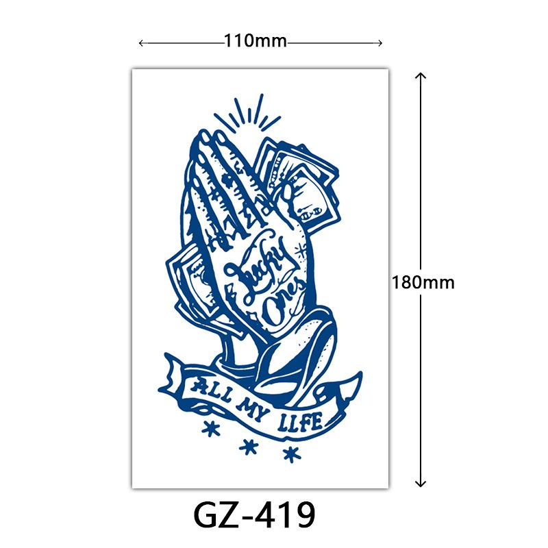 Autocolante Tatuaj Herbal, Autocolante Tatuaj cu Suc, Autocolante Tatuaj Semi-Permanent cu Litere Englezești Tatuaj