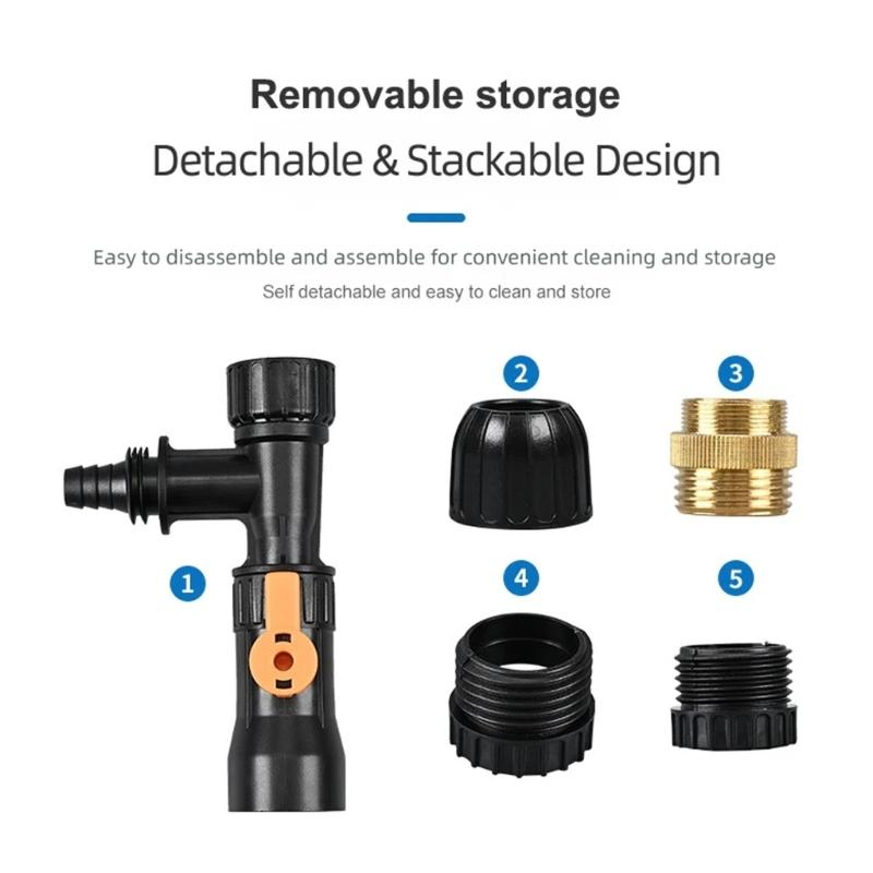Handheld Water Change Cleaner for Home Fish Use, Faucet Link Tool with Connector Parts for Routine Debris Removal