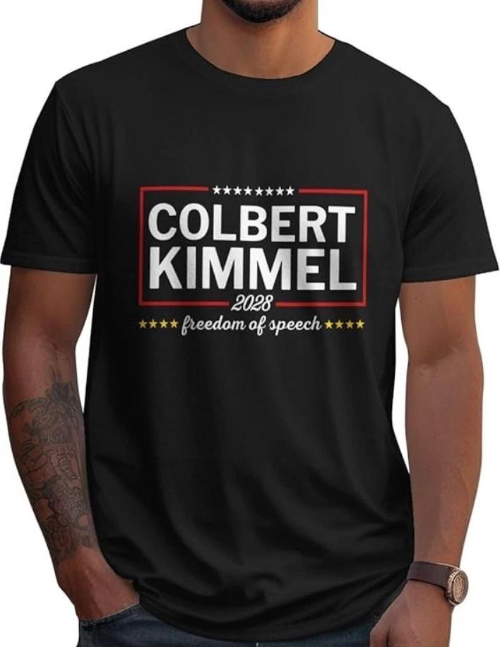 Colbert Kimmel 2028 Shirt Jimmy Free Speech T-Shirt S