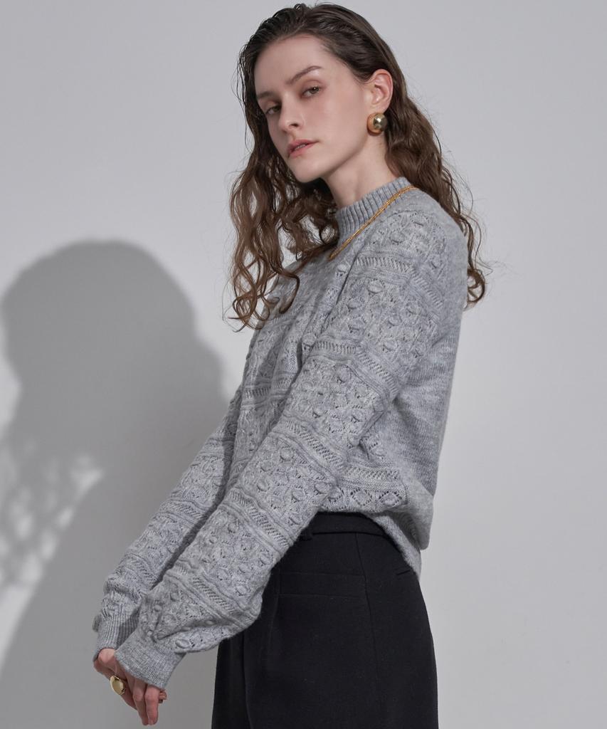 LENIC&MCCOY Unique Feminine Mock Neck Knit Ml02Kn900Fjy