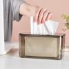 Transparente Taschentuchspenderbox Stilvoller Kunststoff Kosmetiktücher Servietten Organizer für Beistelltisch Wohnzimmer