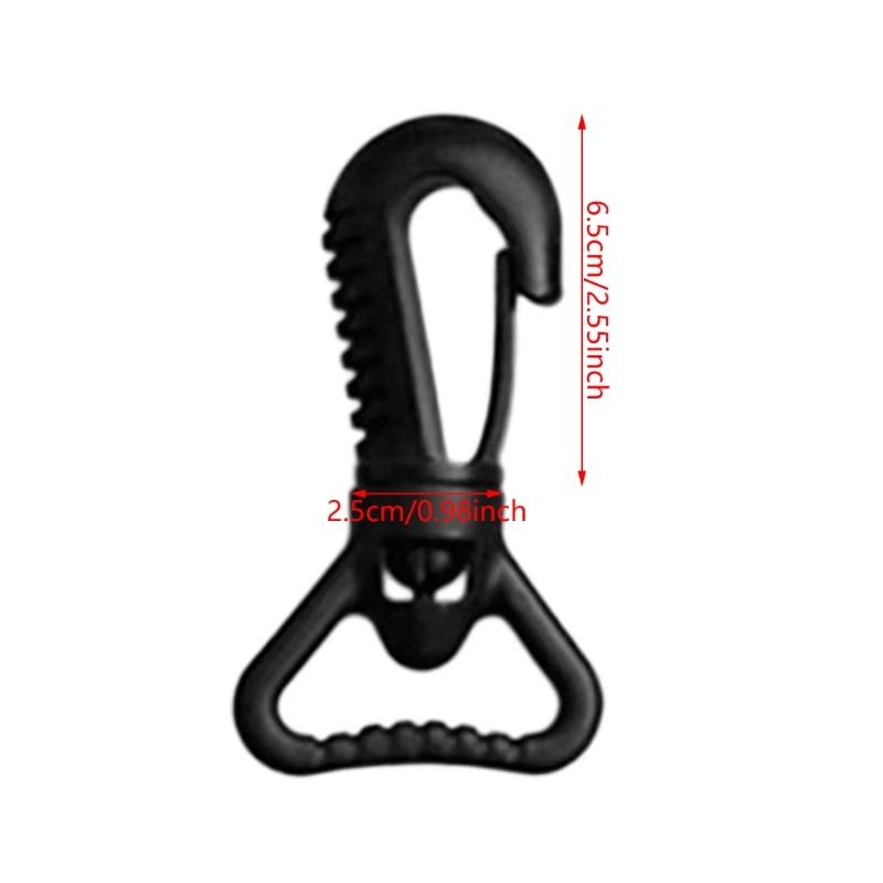 10Pcs Diving Bag Hook Clip 25MM Rotating Hook Clips Diving Gear for Outdoor Camping Equipment 25MM Rotating Hook Buckles