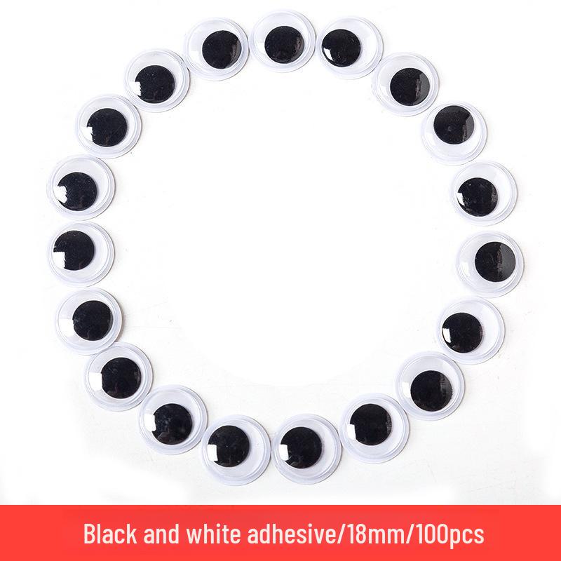 DIY 3D Animal Eyes with Adhesive Black & White Stickers for Crafting