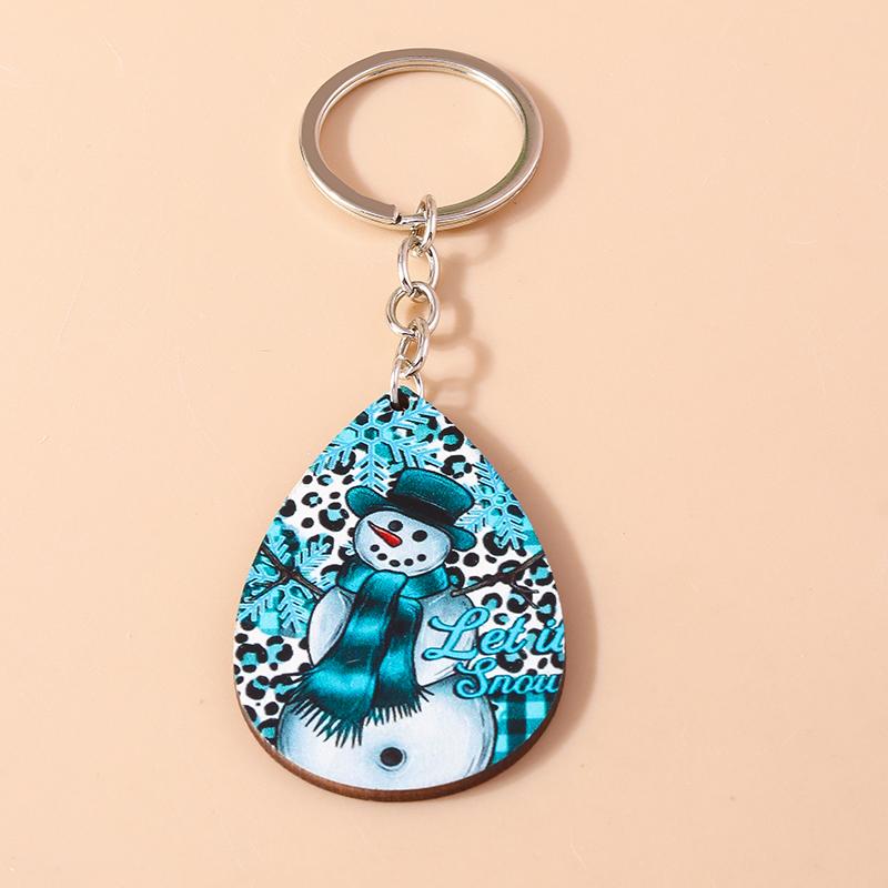 Cute Christmas Key Chain Snowman Santa Claus Key Ring Pendant for Car Key Holder Women Girls Handbag Decor DIY Jewelry Gift