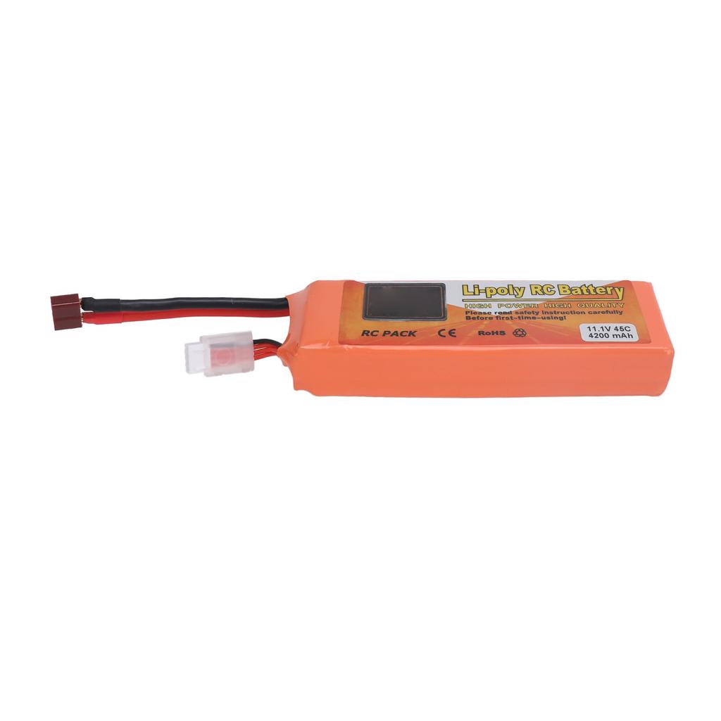 4200mAh Lithium Battery 11.1V 45C High Capacity Rechargeable Lipo Battery with T Plug for Helicopter Airplane