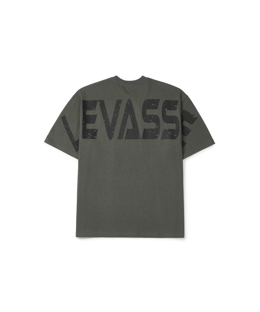 Leubase Old School Overfit Tee – Khaki (Black Logo)