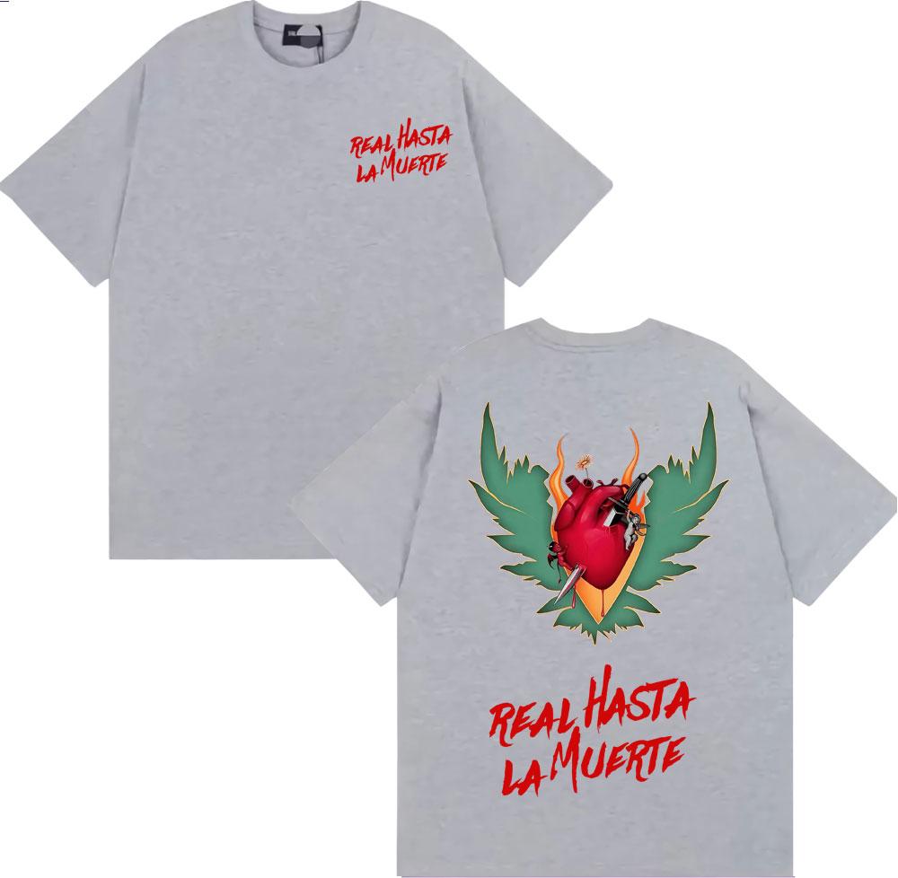 Anuel AA Rhlm 2 Real Hasta La Muerte Graphic T Shirt Unisex Women Harajuku High Street Style Tshirts Oversized 100 Cotton Tshirt