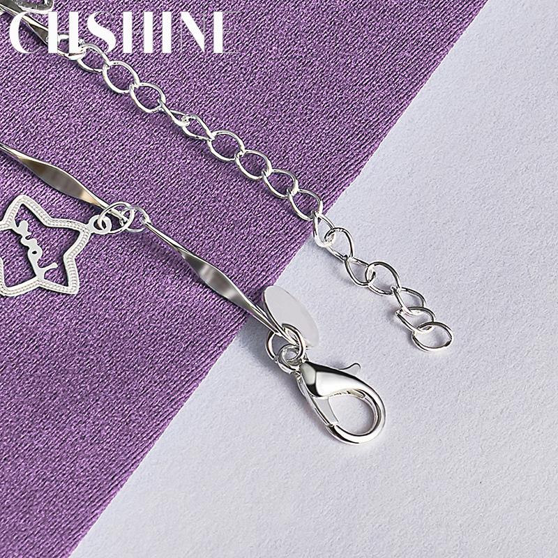 CHSHINE New 925 Sterling Silver Stars Charm Bracelet For Women Lovers Wedding Party Fashion Jewelry