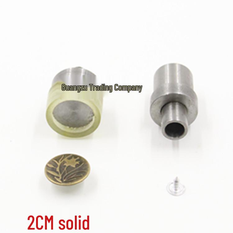 Manual Denim Button Press Tool with I-shaped Buckle Mold and Hollow Head