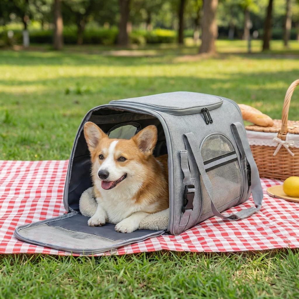 1PC Pet Carrier Bag Airline Approved Up for Cats and Dogs Up to 20LBs, Soft Cat Carrier Dog Carrier Travel Kitten Carrier with M