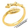 Bague 18k Gold Plated Open Adjustable Stainless Steel Rings For Women Men Accessories Cross Shell Plant Leaf Ring Finger Jewelry