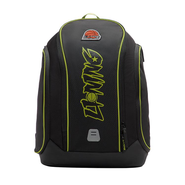Li Ning Kids Basketball Series Large Capacity Backpack Kids Backpacks Black YBSS089-1 Black