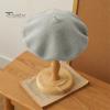 Women Beret Vintage Solid Color Painter Hat Wool Blend French Style Artist Cap Lightweight Headwear for Party Outdoor