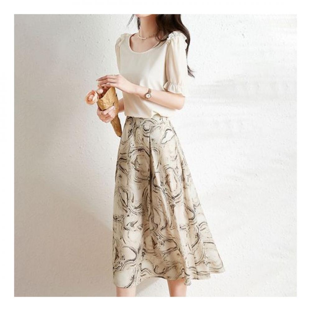Navava Vintage Flower Skirt Two Piece Set No421