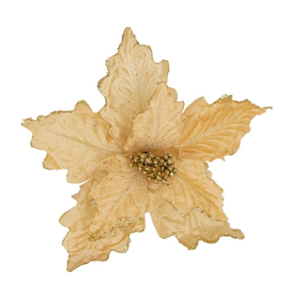 Fake Simulated Christmas Flower DIY Xmas Tree Ornaments Artificial Christmas Flowers  Christmas