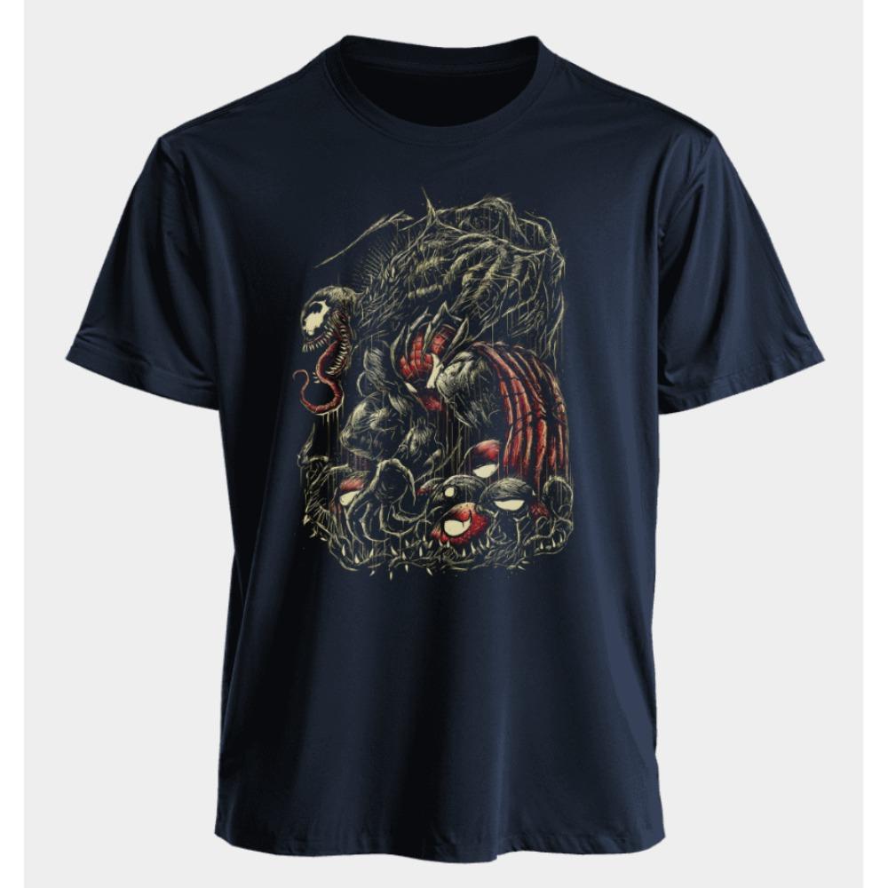 Men's and Women's T-shirts Venom Summer American Spring and Autumn New Oversized Loose Niche Classic Short-sleeved